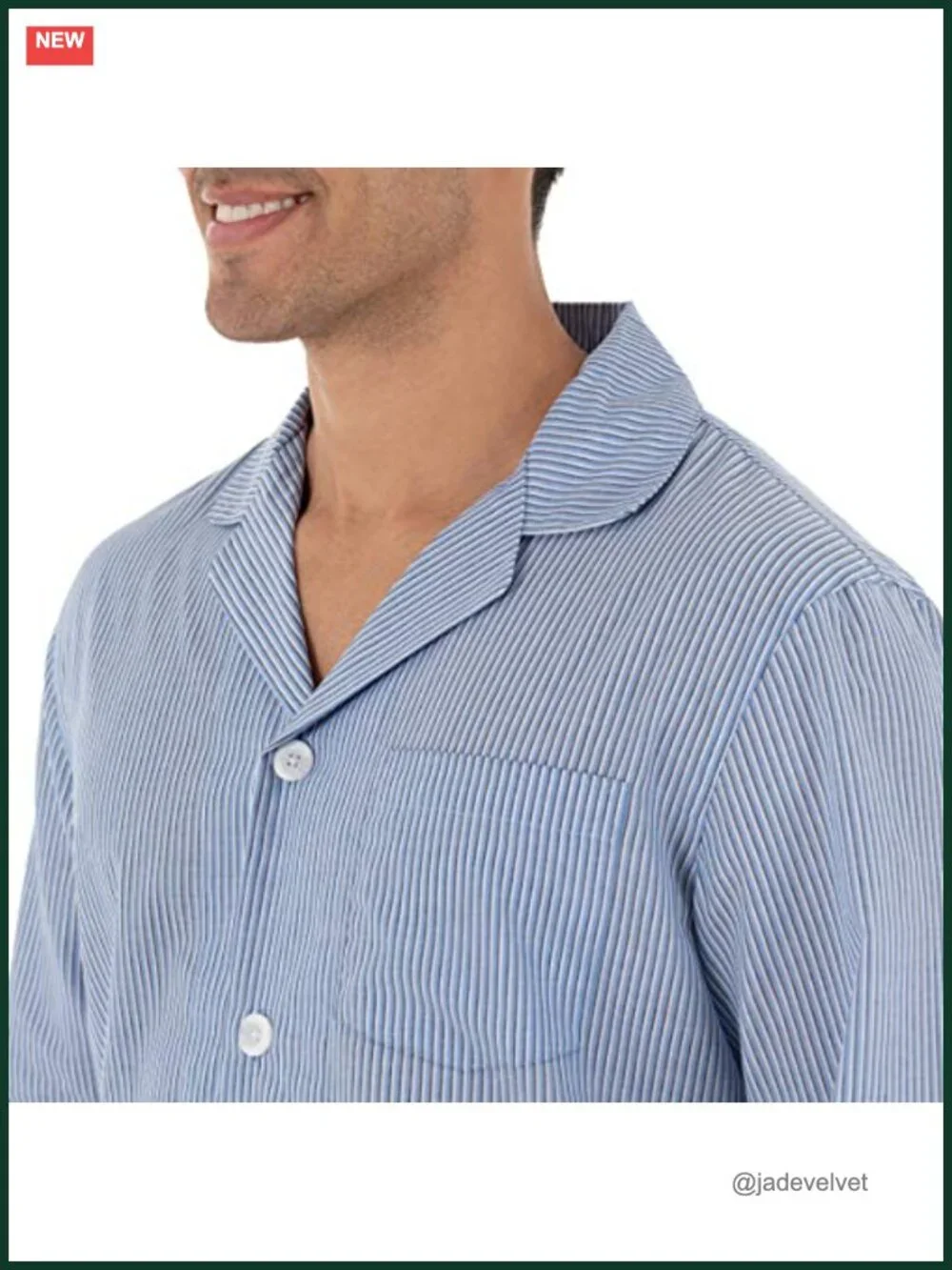 Men's Long Sleeve Broadcloth Pajama Set 2-Piece